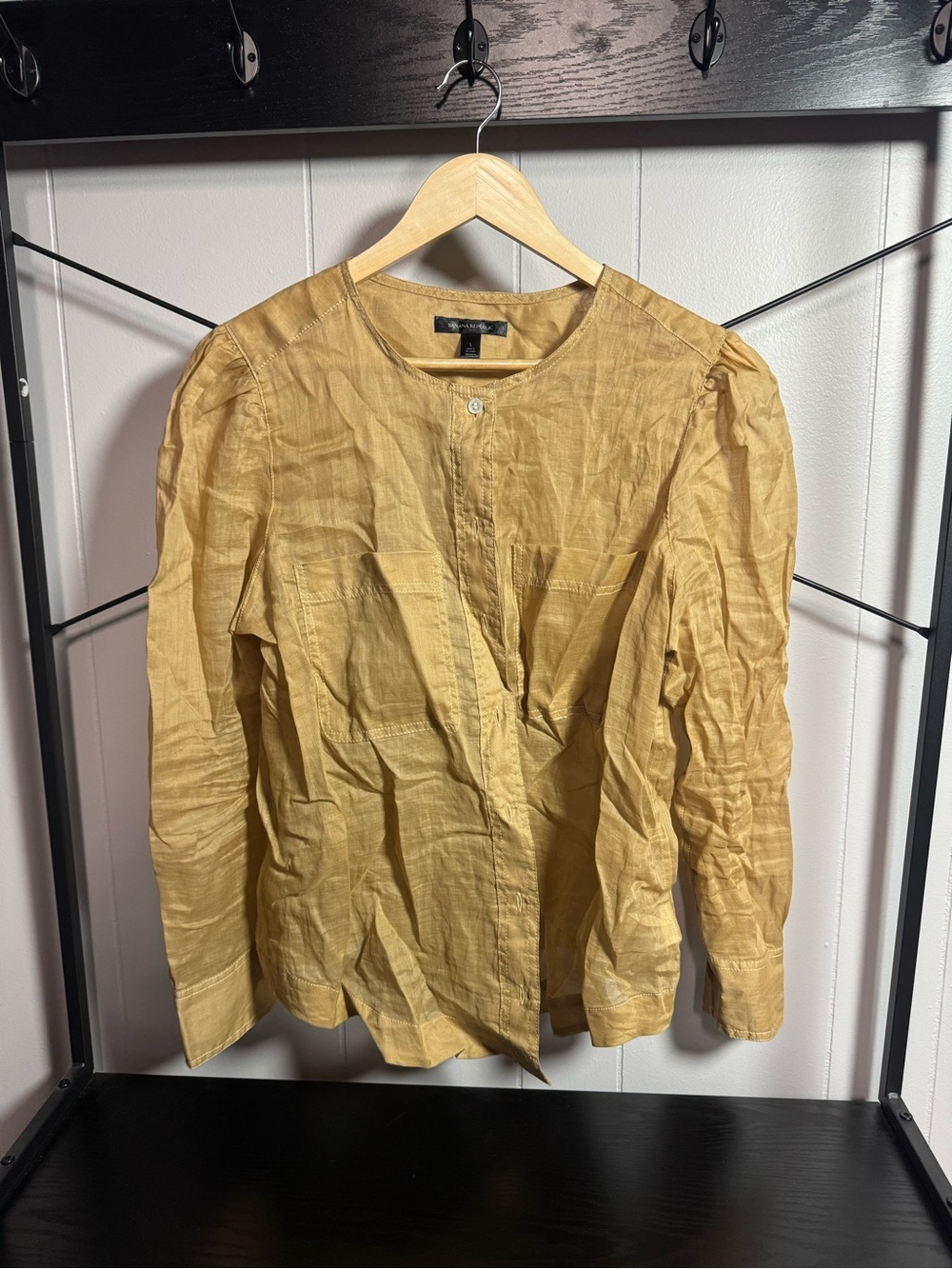 Banana Republic Golden Mustard Long-Sleeve Blouse